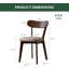 Chaise de salle à manger rembourrée en chêne massif avec housse amovible - ensemble de 2-831061093-831061094-835601411