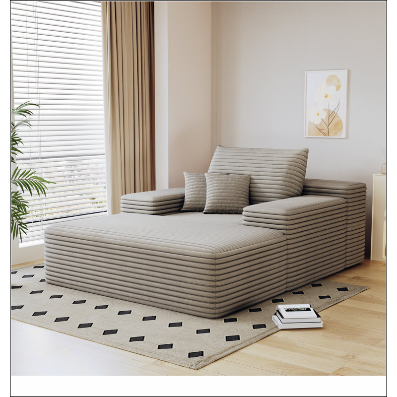 Chaise longue, méridienne surdimensionnée, canapé-lit rembourré, canapé-lit, chaises de lecture, coussins moelleux en fausse fourrure, nuage, canapés pour le salon