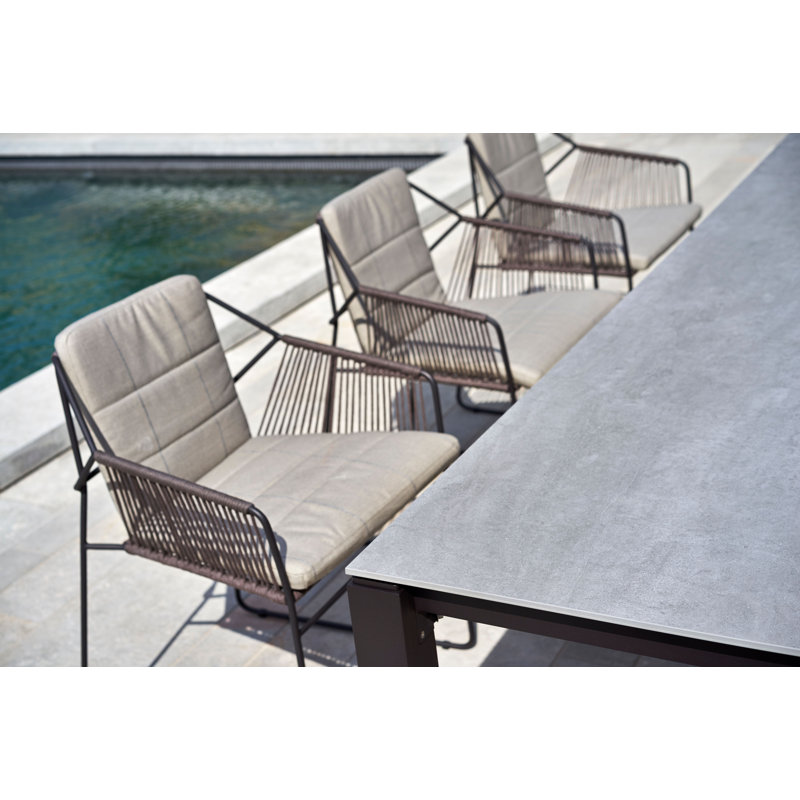 Sandur Patio Chair, Taupe Rope/Anthracite Frame, Lantern Slate