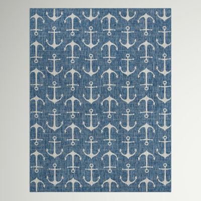Tapis intérieur / extérieur bleu Glidden