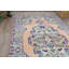 Tapis géométrique beige en laine de style bohémien 53,5 x 92,5 pouces