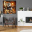 «Cat In Rocking Chair Reading» par Rey Klimt, art mural en verre acrylique-646890644
