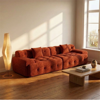 114" Wide Premium Chenille Sectional Sofa