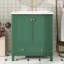 Meuble-lavabo sur pied de 30 po sans lavabo, armoire de salle de bain autoportante en bois avec 2 portes et tiroir pour la salle de bain-165792852