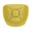 Élégante chaise en polypropylène jaune - Design Lotus pour les réceptions en plein air avec des places assises