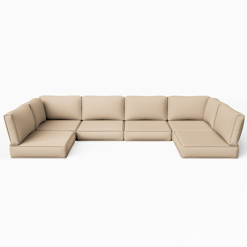 Wynee Outdoor Cushions Set 5" Outdoor Furniture Replacement Cushions Patio Furniture Cushions And Sectional Cushions, Sand