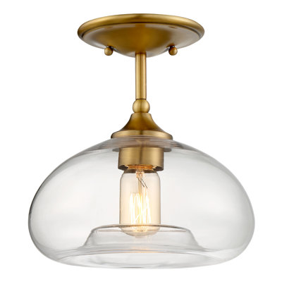 Plafonnier 1 lumière Lani en laiton naturel