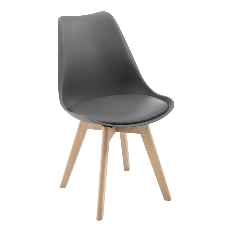 47cm H Upholstered Full Back Side Chair, Grey