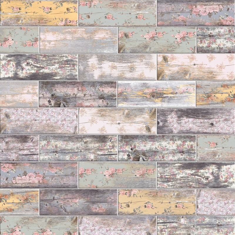 Java Wood 3 In. X 8-7/8 In. Ceramic Wall Tile