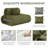 Sit-down Comfort Upholstered Accent Chair Green Convertible Floor Sofa Small Space Sectional Couch with Removable Backrest - Plush & Comfortable Lounge Chair Compression