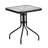 Amlie Square Tempered Glass Metal Table with Smooth Ripple Design Top-87058783-87057903