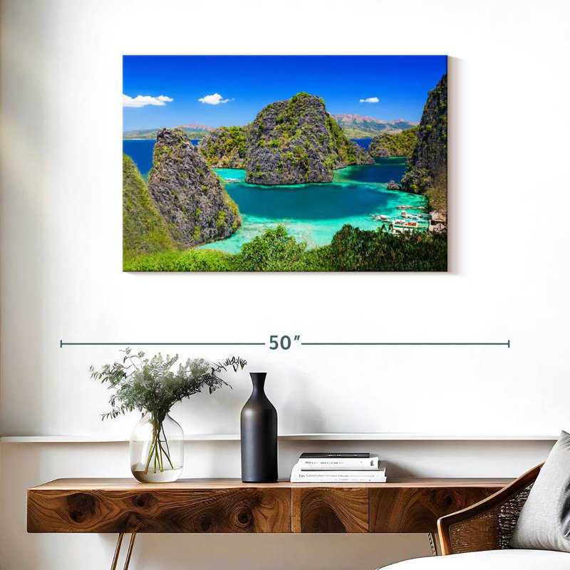 Gillard Palawan - bleu lagon, H 24 po x l 36 po