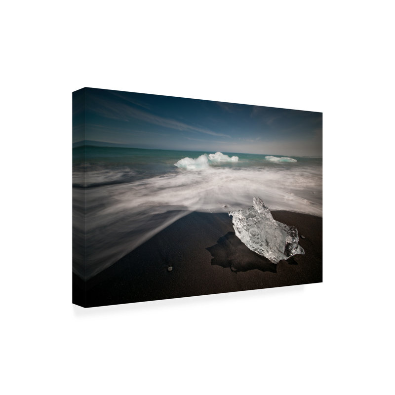 Art mural sur toile tendue - "Diamond Beach" par Raymond Hoffmann pour décoration de salon, de chambre à coucher ou de bureau - 22 x 32