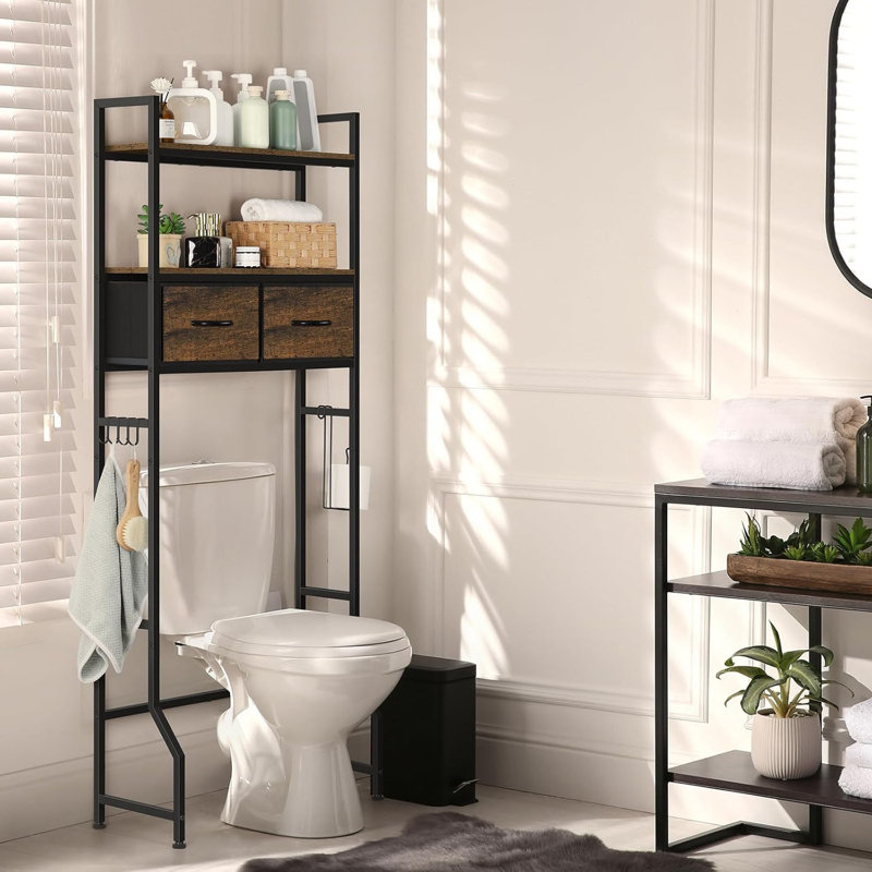 Armoire de rangement au-dessus de la toilette, Brun