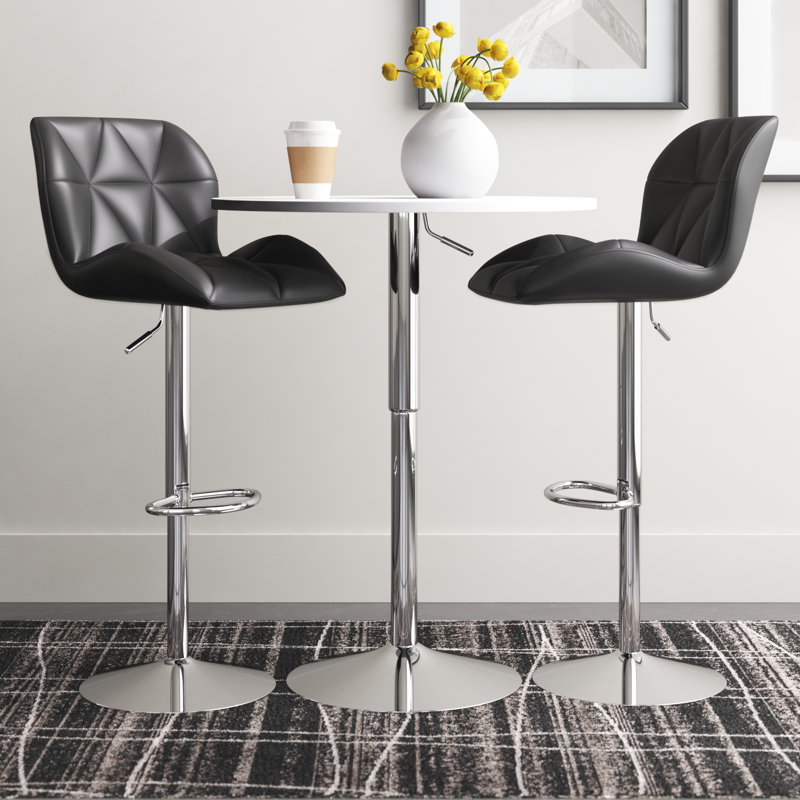Stewartsville 2 - Person Pedestal Dining Set, Black, Black