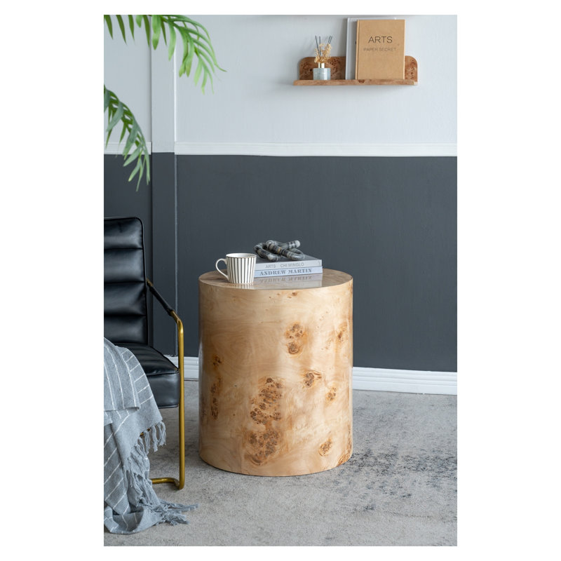 Table de bout cylindrique Burl