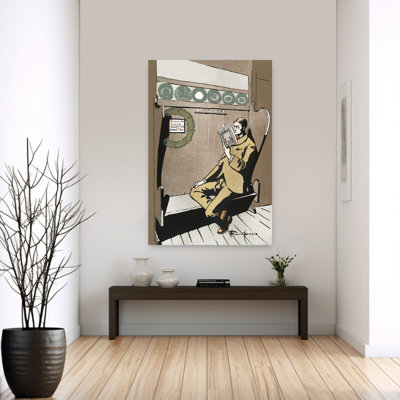 «Vintage Christmas Retro Vintage Abstract Winter Landscape», reproduction d'art mural