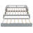 Extending Wooden Daybed with Trundle, Gray Finish-763770595