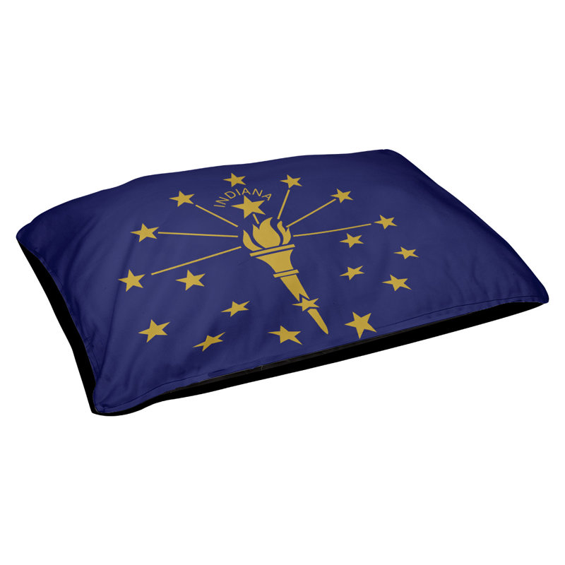 Coussin de concepteur indiana flag Burien, L 42 po x l 52 po, Noir