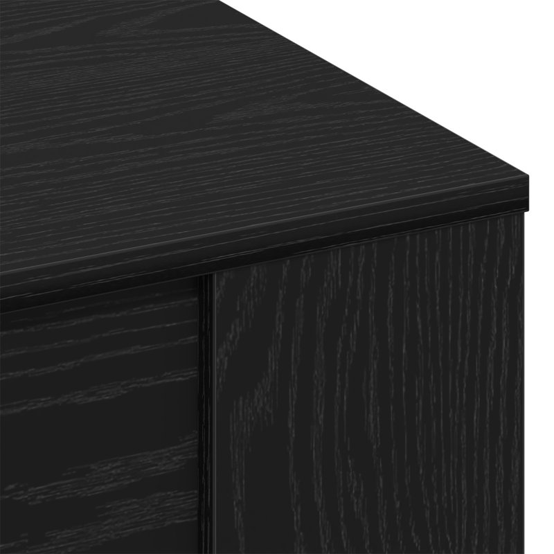 Coffee Table with Storage, Black Oak