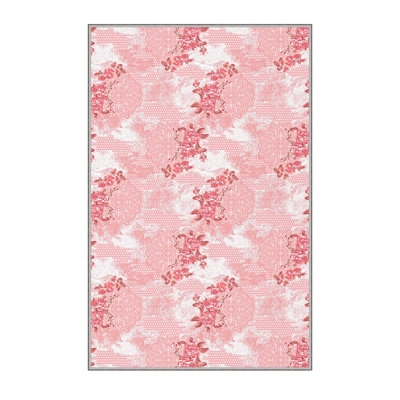 Stylish Hall Carpet, 2.6 x 6.6 Feet, 100% Polyester, 0.3 in Pile Height | Antibacterial, Non-Slip PVC Felt Dot Underside | 3D Digital Print, Machine Washable, Ideal for Entryway & Living Spaces