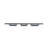 Glass Dinnerware 12.25" x 4" Rectangular Charcoal Glass Sectional Plate (Set of 2)