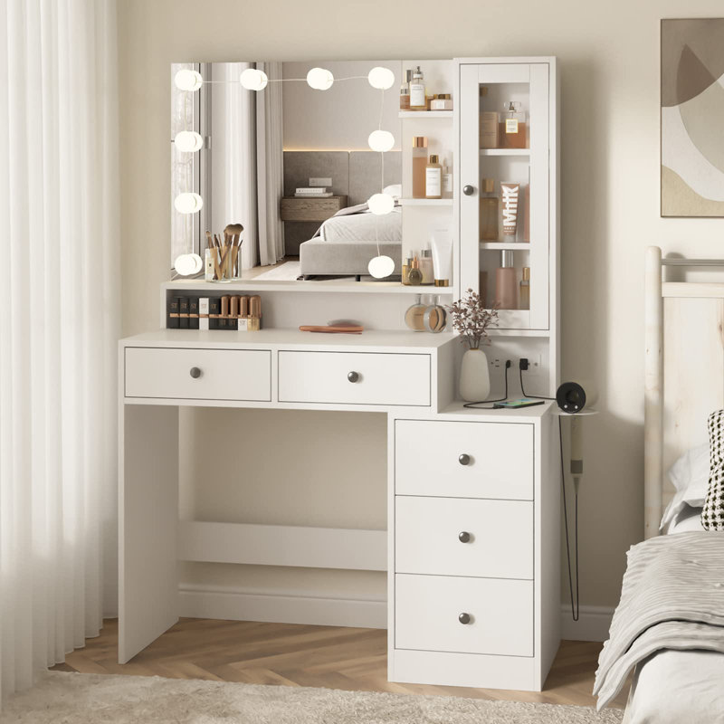 Coiffeuse Eislee, Blanc