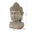 Brown Melchiora Buddha Large Speckled Decorative Sculpture with Textured Base
