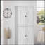 Armoire de cuisine 70,75 ", armoire de rangement haute autoportante avec 4 portes de grange et tablettes réglables
