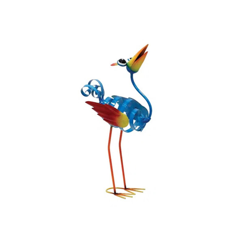 Art de jardin d'oiseaux de fer Shivin, Bleu