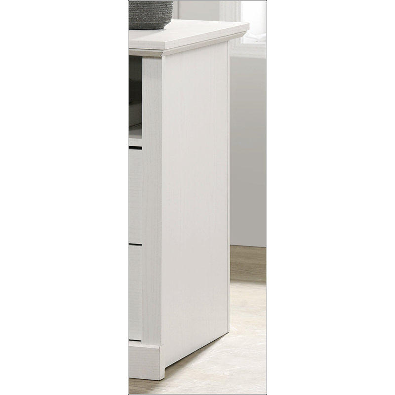 Table de chevet Elara de 22 pouces de large à 2 tiroirs avec charge USB, table de chevet élégante et durable pour les chambres modernes