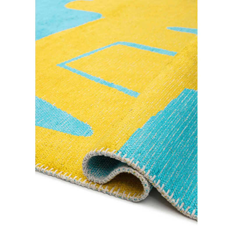 Tapis moderne à motif abstrait graffiti, Rectangle 6 pi 7 po x 8 pi 3 po