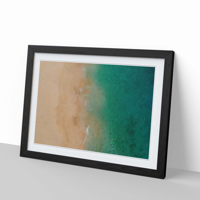 Kihei Beach in Hawaii - Framed Print, Black, 40cm H x 60cm W x 2cm D