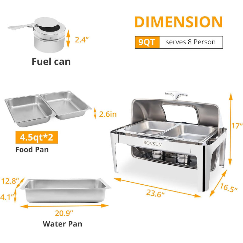 Stainless Steel Rectangle Chafing Dish