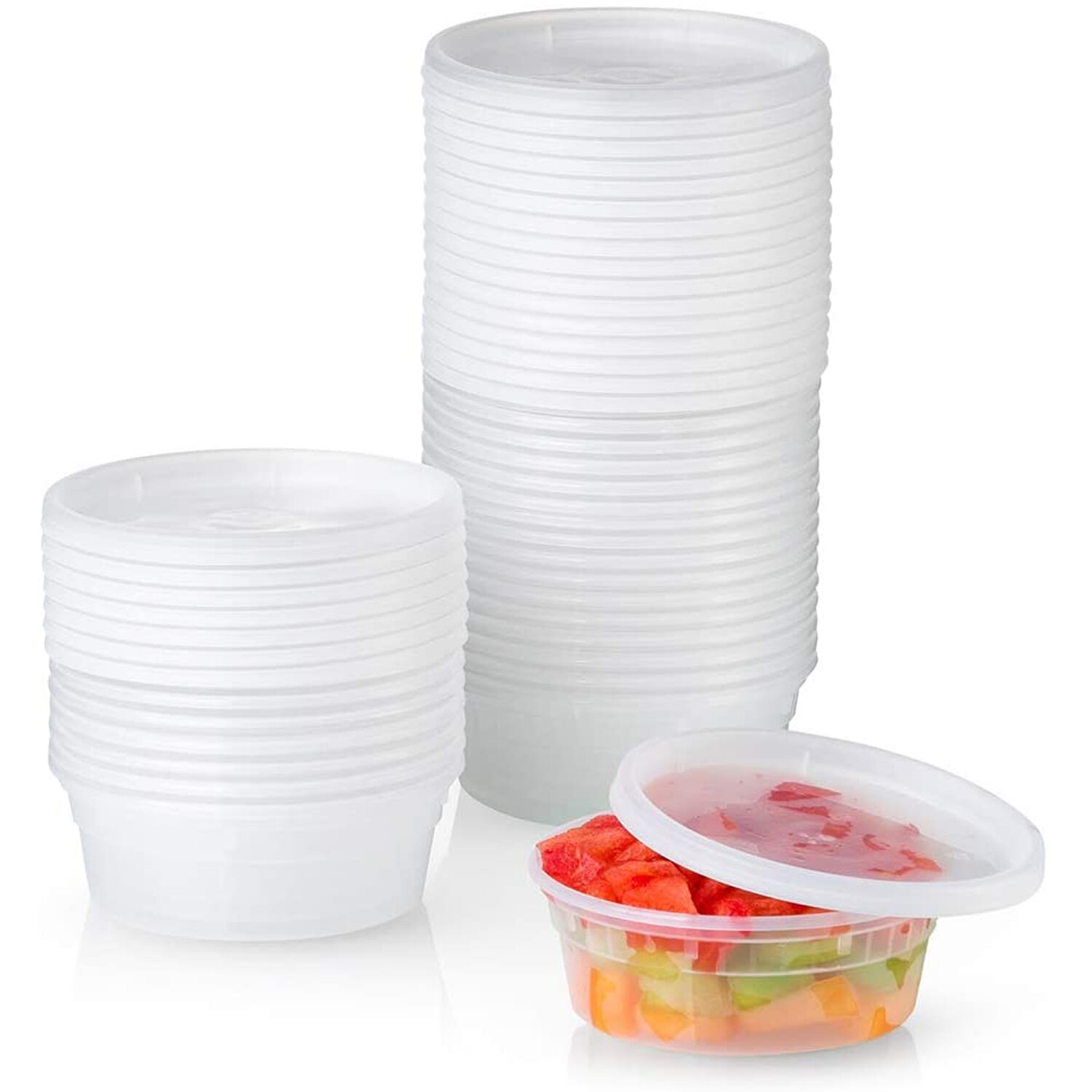 Prep & Savour 8 oz Reusable Plastic Deli Containers & Reviews