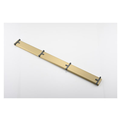 30-Inch Linear Shower Drain with Removable Tile-Insert Cover, Brushed Gold 304 Stainless Steel Floor Drain with Hair Strainer