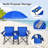 Portable Folding Picnic Double Chair With Removable Umbrella-200540417