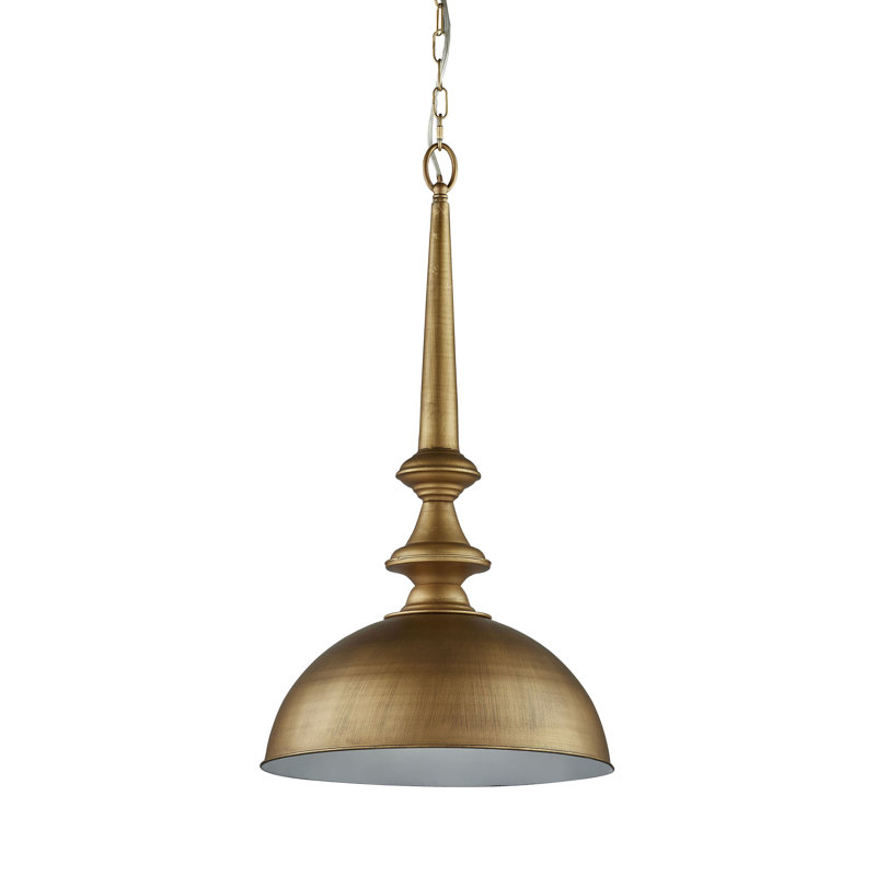 Hopper Metal Pendant Light, Antique Gold