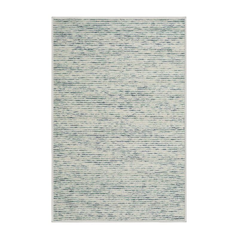 Tapis contemporain gris / vert clair, Rectangle 5 pi x 8 pi
