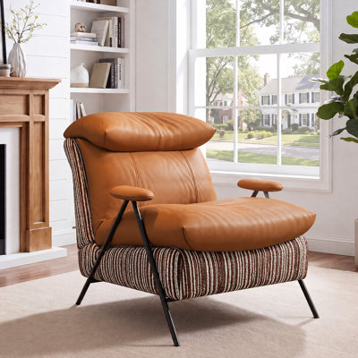 Fauteuil surdimensionné en chenille de 46,9 po avec accoudoirs en chenille et nuage profond