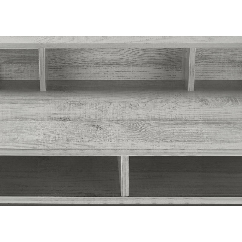 Bureau d'ordinateur personnel, bureau debout avec tablettes de rangement, Grey/Black