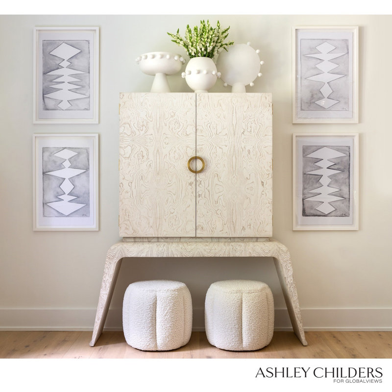 Spheres Collection Vase-Ivory, White
