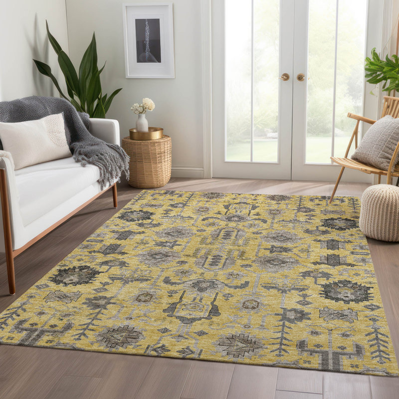 Alta Washable Oriental Indoor / Outdoor Rug, Rectangle 3' x 5'