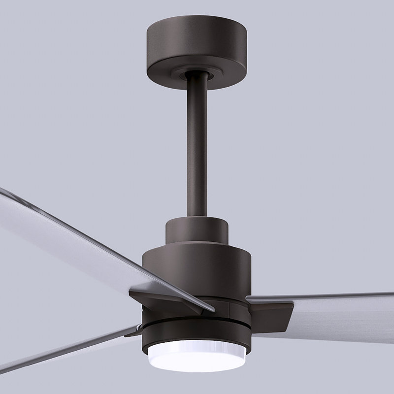 Ventilateur de plafond Alessandra, Bronze texturé, 42", Nickel brossé