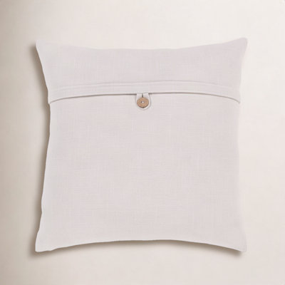Leigh Buttons Cotton Throw Pillow