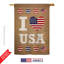 Drapeau de maison en polyester à 2 côtés i love usa-18886477