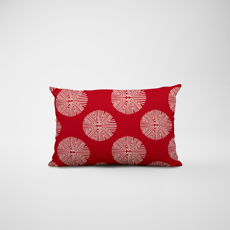 Housse et insert de coussin rectangulaire en polyester pour l'intérieur et l'extérieur, Rouge