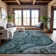 Premium Machine Washable Jamestown AMF1078 Swirl Rug