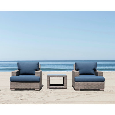 Flax 2 chaises conversationnelles avec table de bout