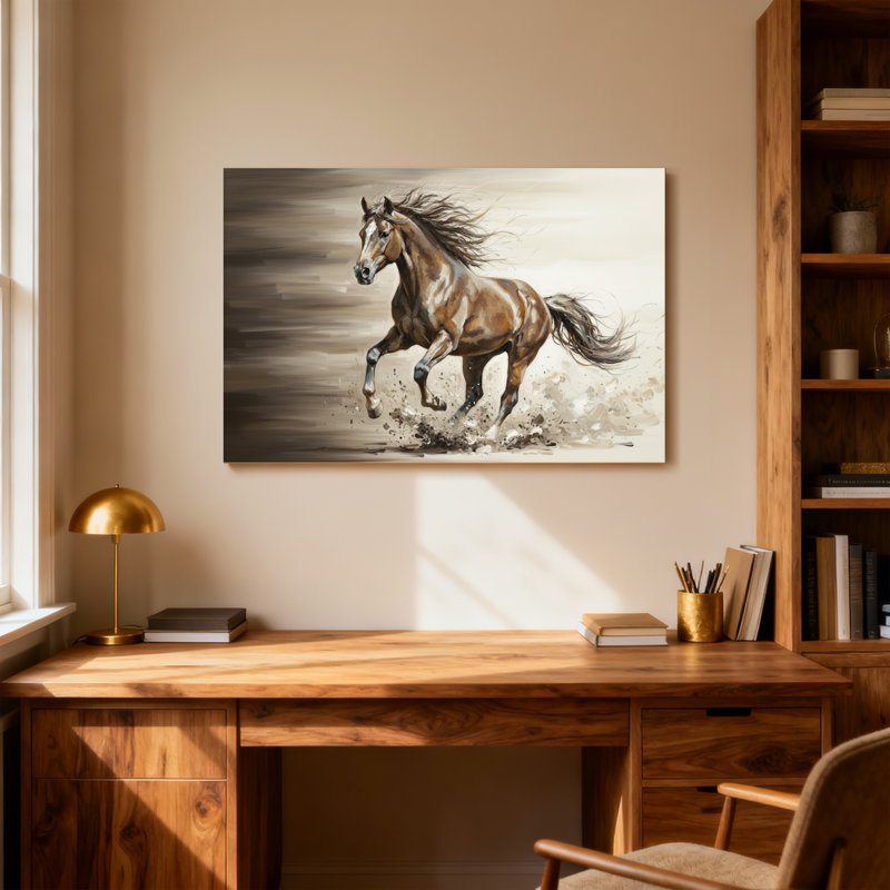«Animals Courir», reproduction d'art sur toile, H 16 po x l 24 po